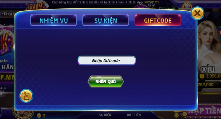 Giftcode Rikvip Cách Nhận Mã Quà Tặng Miễn Phí Mỗi Ngày 2026