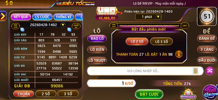 Khám Phá Lô Đề Siêu Tốc Rikvip Đỉnh Cao Giải Trí Nhanh